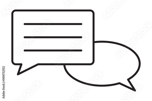Chat message icon. Speech bubbles with text messages symbol . 