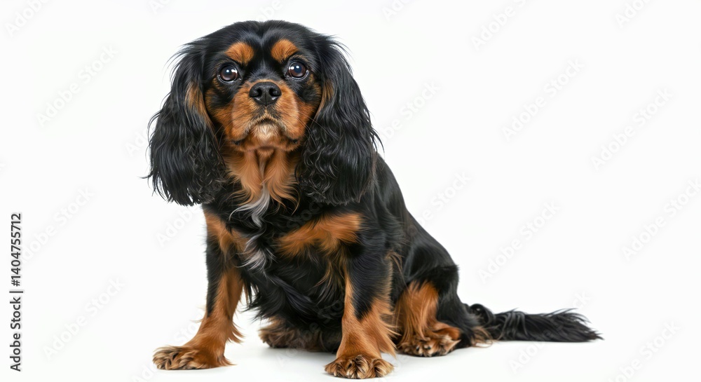 Regal Gentle King Charles Spaniel Portrait Silky Flowing Coat Large Expressive Eyes Domed Head Toy Spaniel Dog Regal Gentle King Charles Spaniel Portrait Silky Flowing Coat Large Expressive Eyes Domed Head Toy Spaniel Dog