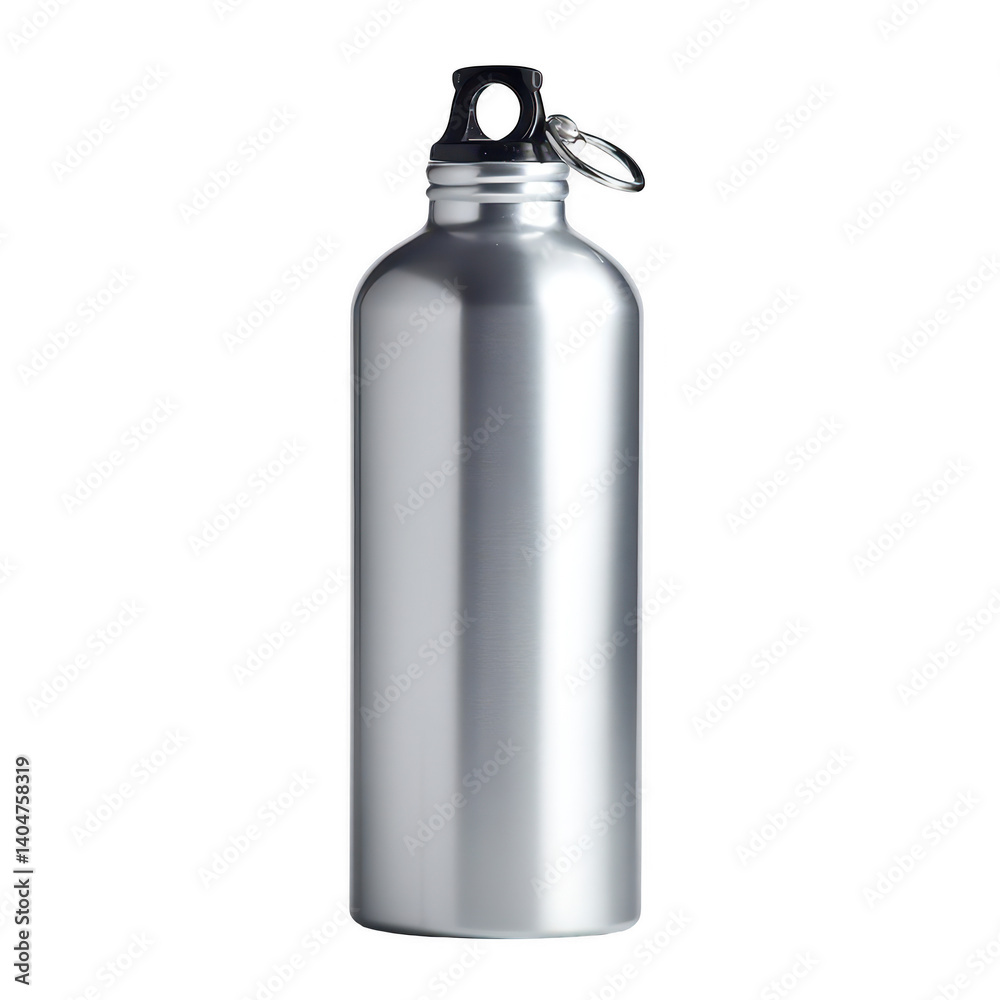 Aluminum water bottle with twist cap minimalistic design product photography modern concept Aluminum water bottle with twist cap minimalistic design product photography modern concept