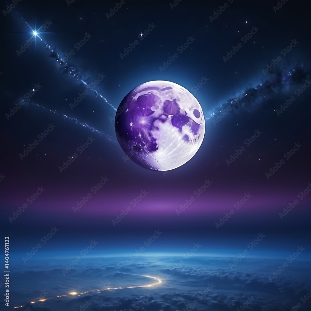 Obraz premium earth and moon