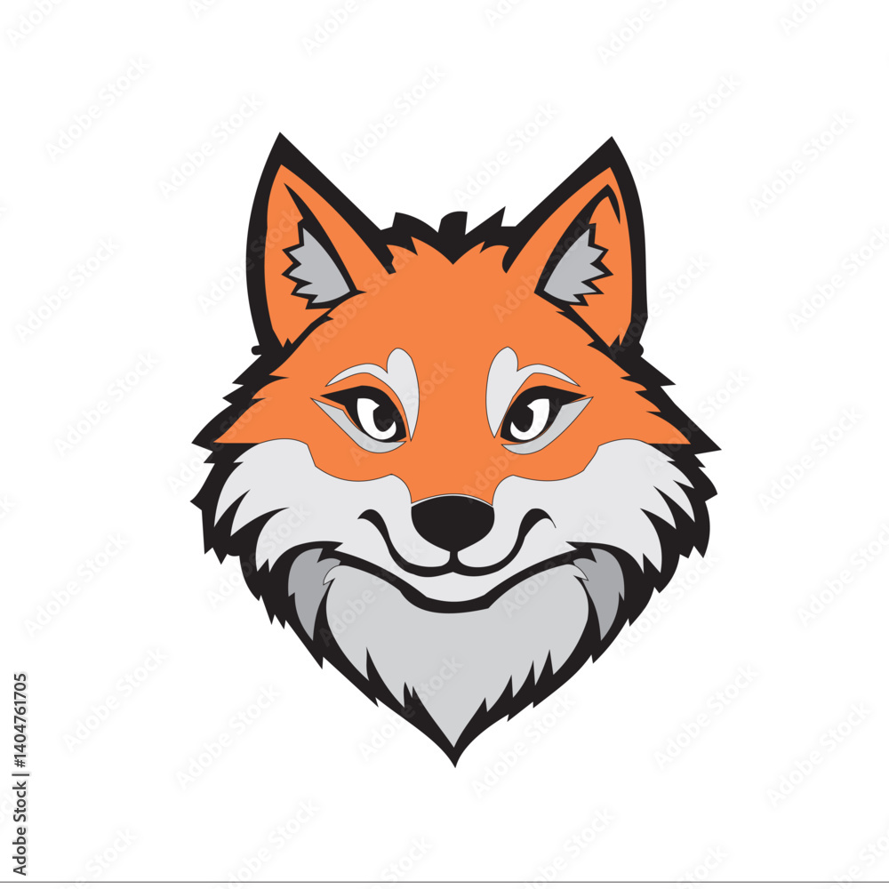 Obraz premium red fox cartoon