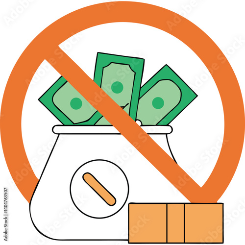 No money, no corruption, clean business concept illustration.