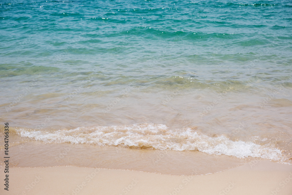 Landscape image of white beach and blue sea Landscape image of white beach and blue sea