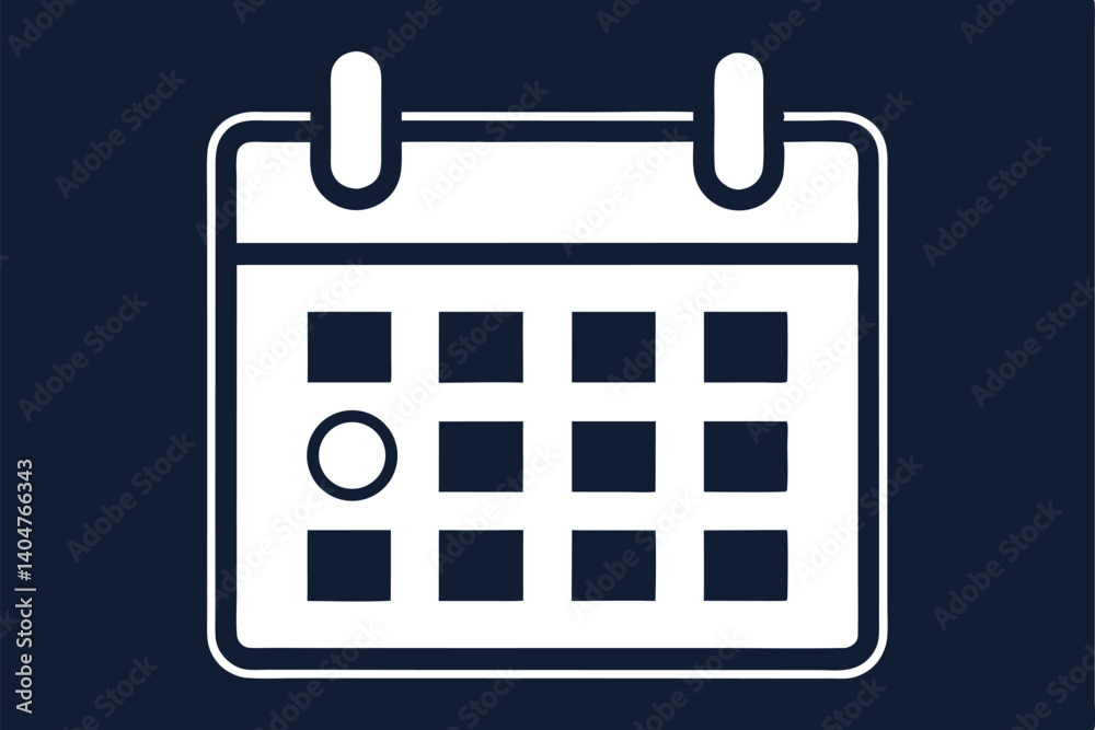 Calendar Icon With A Selected Date For Reminders And Planning Schedules Calendar Icon With A Selected Date For Reminders And Planning Schedules