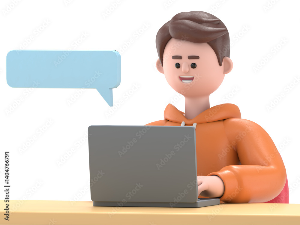 3D illustration of male guy Qadir with laptop.Transparent Background Mockup.Supports PNG files with transparent backgrounds. 3D illustration of male guy Qadir with laptop.Transparent Background Mockup.Supports PNG files with transparent backgrounds.