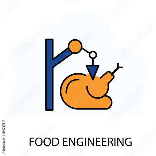 Food Engineering Processing Vector Icon Design