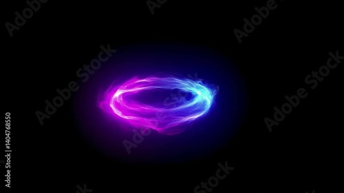 Explore the powerful energy contained within a rotating plasma ring, its swirling colors and light tendrils forming a captivating visual spectacle in stunning 3D detail.
