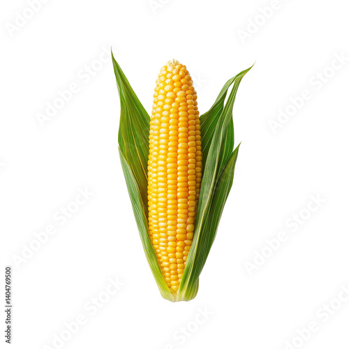 Freshly Harvested Ear of Corn on the Cob with Husk