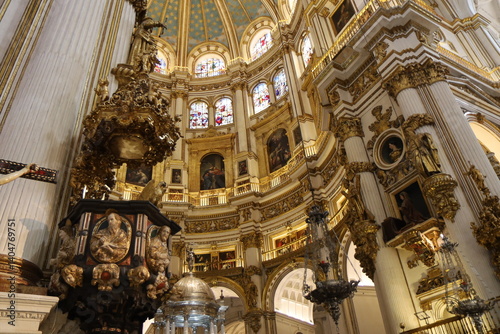 Obraz na płótnie La cathédrale de l'incarnation, ville de Grenade, région d'Andalousie, Espagne w salonie