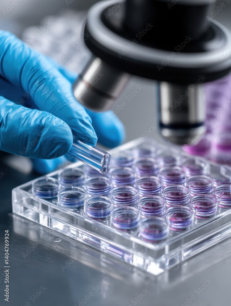 Biotech innovation lab researching fungi-based packaging alternatives with compostability tracking and zero-toxicity testing., copy space for text - alternatives conservation