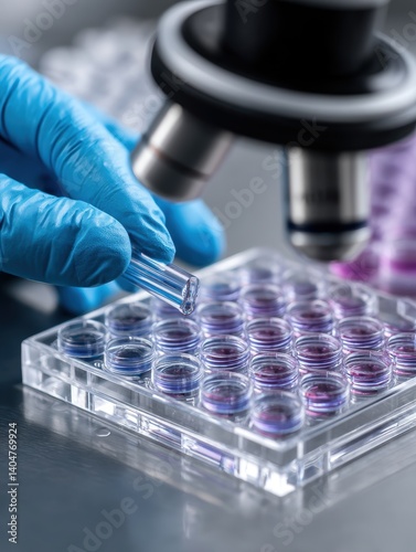 Obraz na płótnie Biotech innovation lab researching fungi-based packaging alternatives with compostability tracking and zero-toxicity testing., copy space for text - alternatives conservation w salonie