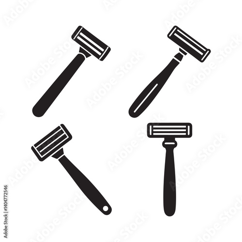Shaving Razor Icon Vector Illustration Isolated on White Background