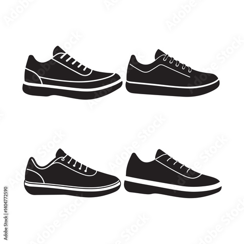 Sneaker Icon Vector Illustration Silhouette design