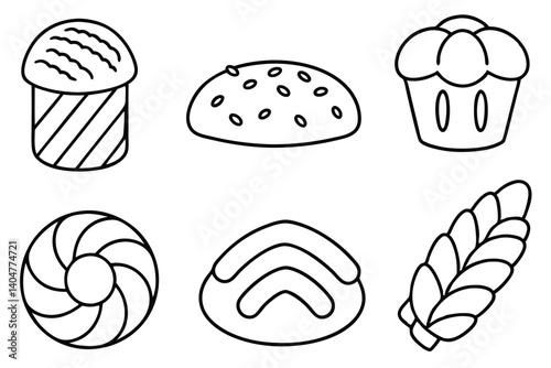 Adobe Illustrator ArtworkBakery production stylish line art illustrations collection