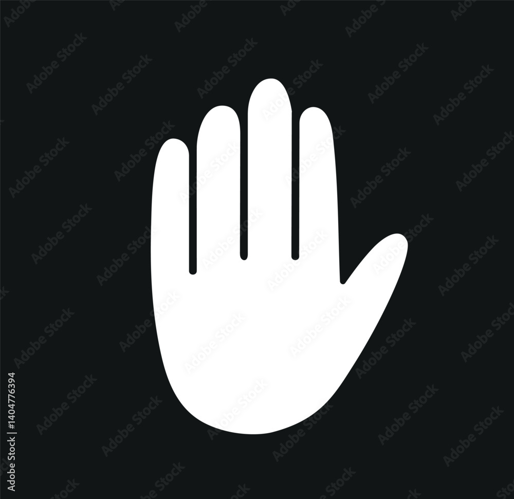 Fototapeta premium Hand line icon, stop sign, vector EPS10