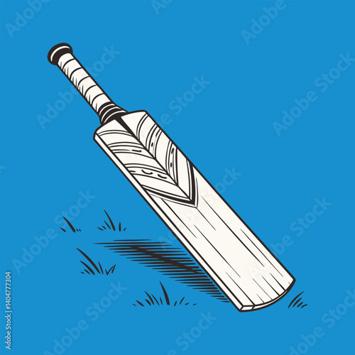 Cricket bat vector illustration