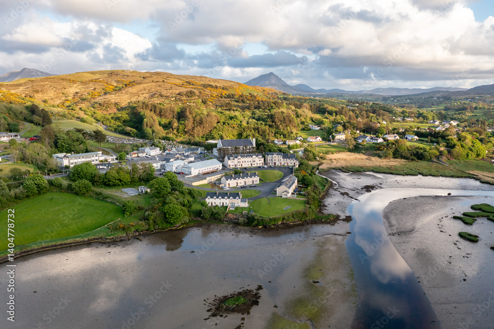 Fototapeta premium Aerial view of the coast at Killult by Gortahork, County Donegal, Ireland