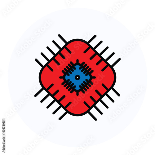 Robotics and Mechatronics System Flat vector Icon design