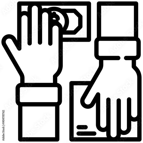 Bribe icon for dishonesty , website, application, printing, document, poster design, etc