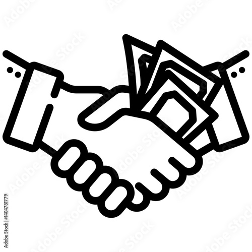 Bribe icon for dishonesty , website, application, printing, document, poster design, etc