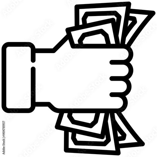 Corruption icon for dishonesty , website, application, printing, document, poster design, etc