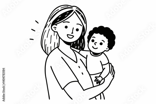 Happy young caucasian mother holding cute african american baby girl looking at camera. Diverse mum and ethnic little child daughter posing for single parent with infant kid mixed race family portrait