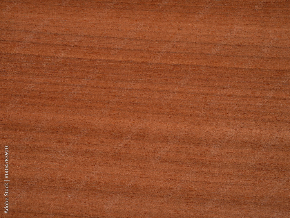 Moabi veneer with seamless straight grain and rich reddish-brown warmth