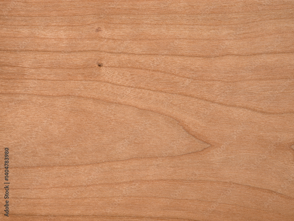 Warm hues and soft grain of American Cherry veneer on wooden texture