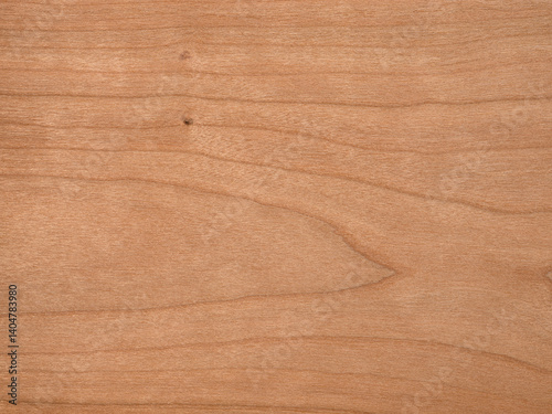 Obraz na płótnie Warm hues and soft grain of American Cherry veneer on wooden texture w salonie