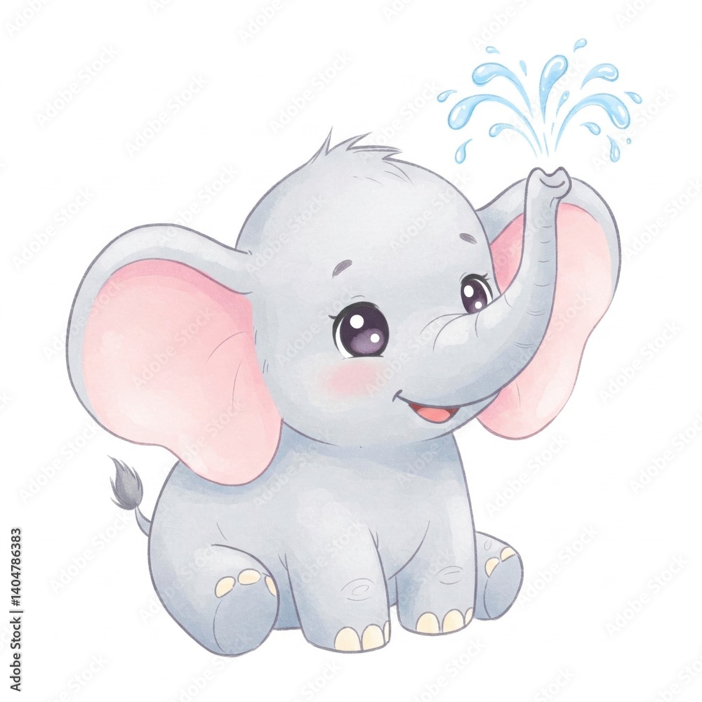 Obraz premium baby elephant cartoon