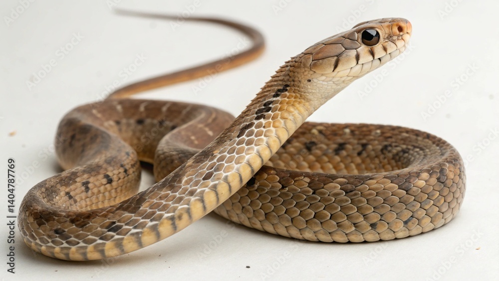 Fototapeta premium Antiguan Racer Snake on studio background 