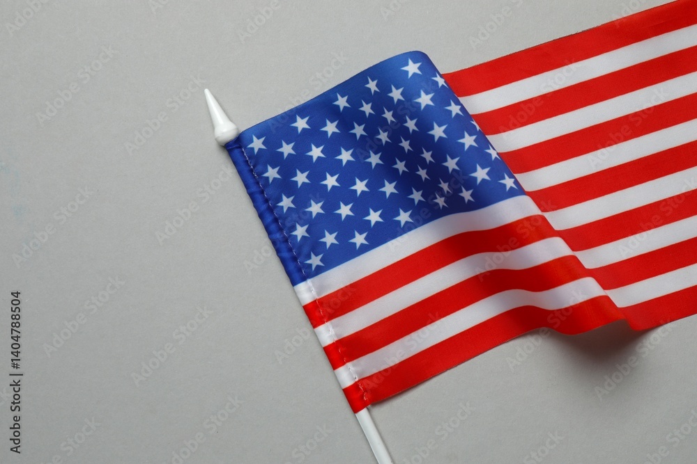 Fototapeta premium Beautiful waving star and striped American flag