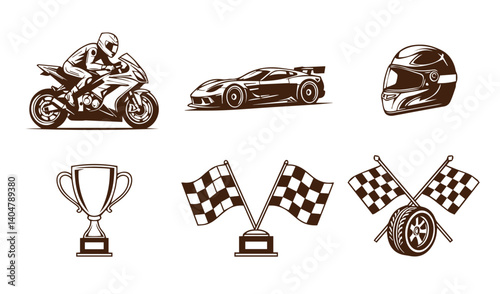 Vibrant motorsport art with finish line featuring racing speed cars and checkered flag design

