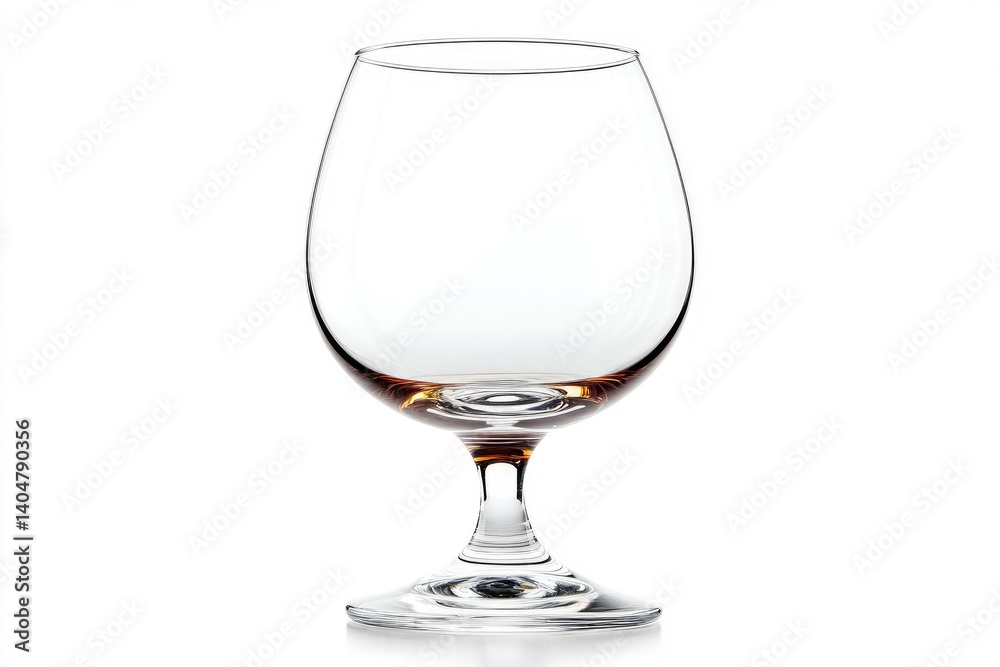 Serving Alcohol in Glass with Liquid on White Background Serving Alcohol in Glass with Liquid on White Background