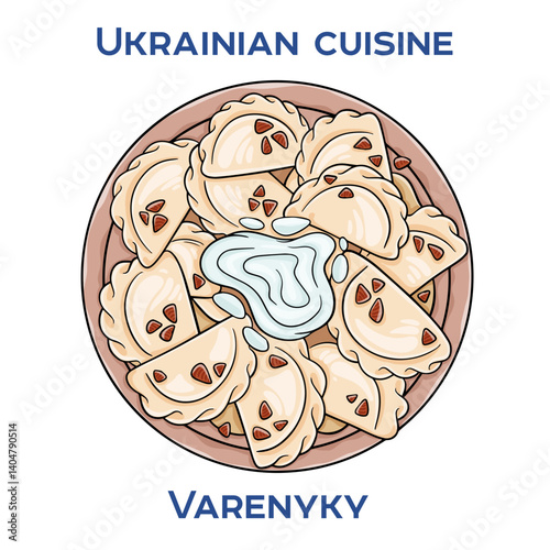 Vareniky. Ukrainian dumplings filled with potatoes, cheese, or fruits, often served with sour cream.