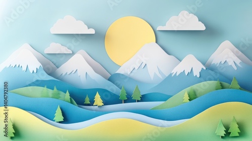 Paper background landscape with soft textures and subtle gradients, creating a natural and artistic feel. Perfect for creative designs, digital artwork, presentations