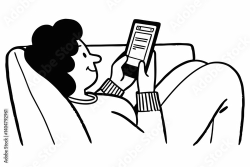 Relaxed mature old 60s woman, older middle aged female customer holding smartphone using mobile app, texting message, search ecommerce offers on cell phone technology device sitting on couch at home