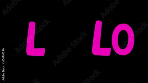 Hello Text Animation HD On Alpha