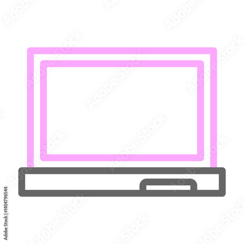 Mailbag Vector Line Lt Pink Grey Icon Design