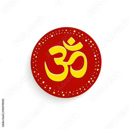 Om or Aum Indian sacred sound. The symbol of the divine triad of Brahma, Vishnu and Shiva. The sign of the ancient mantra. Om symbol sign on white background. Continuous line vector