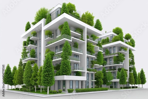 Dense housing apartments and towers creating an urban jungle