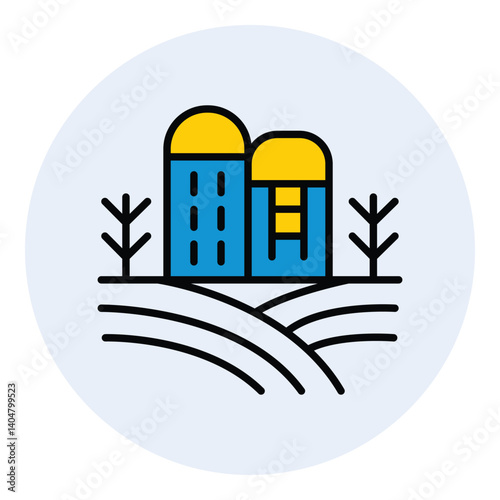 Agro Industry and Agricultural Engineer vector Icon design