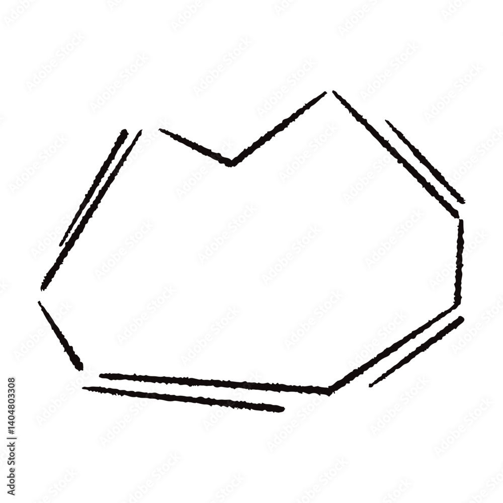 手描きのカクカクの吹き出し 手描きのカクカクの吹き出し