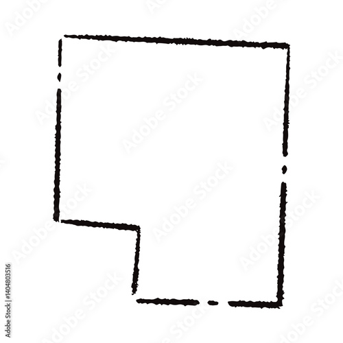 手描きのカクカクの吹き出し