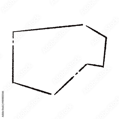手描きのカクカクの吹き出し