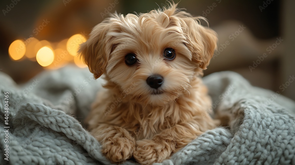 Small puppy relaxing under wool blanket high resolution picture Small puppy relaxing under wool blanket high resolution picture