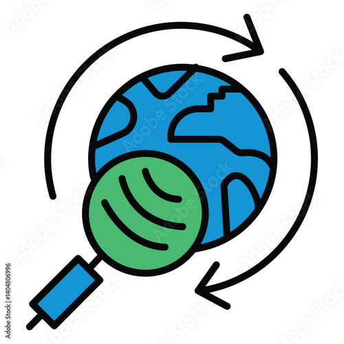 Scientific Icon Representing Geophysical Analysis vector icon design