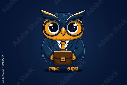 Confident Owl Business Mascot, Professional Wisdom Logo