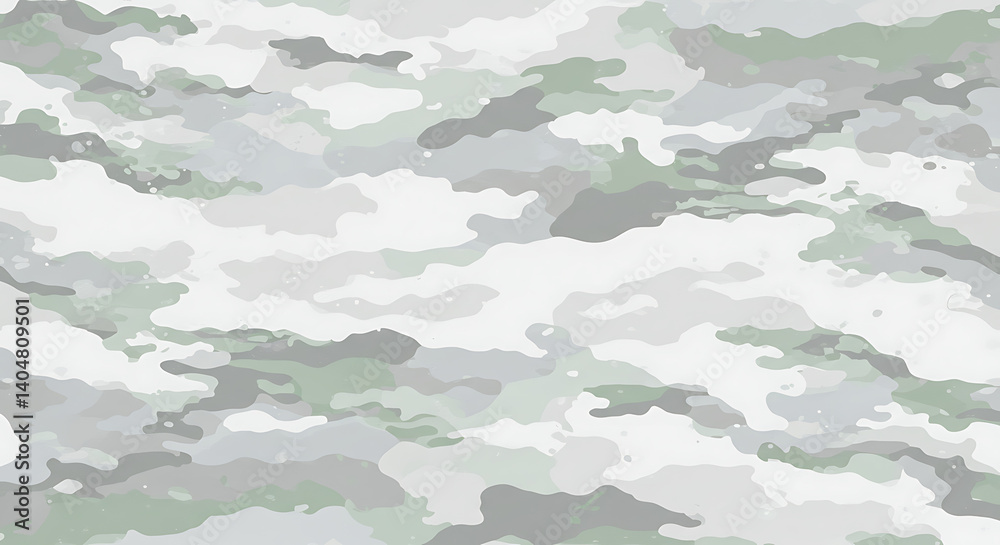Subtle Winter Camouflage: Abstract Grey & Green Hues AI Generated Subtle Winter Camouflage: Abstract Grey & Green Hues AI Generated