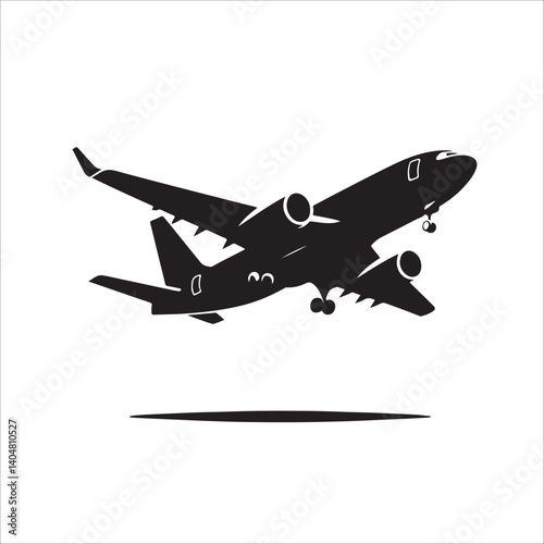 airplane on the white background